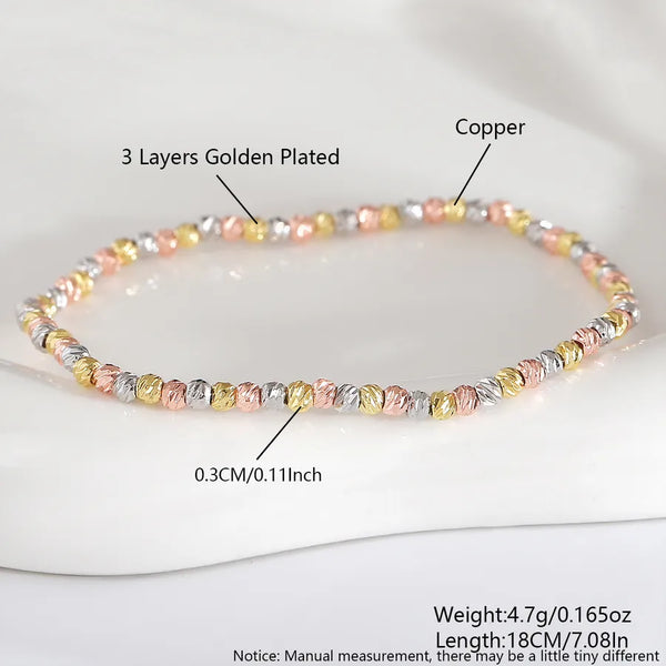 Square Floral Bracelet | Copper