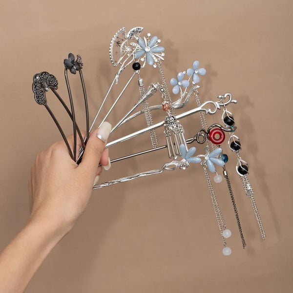 Traditional Floral Hairpin Headband | Alloy
