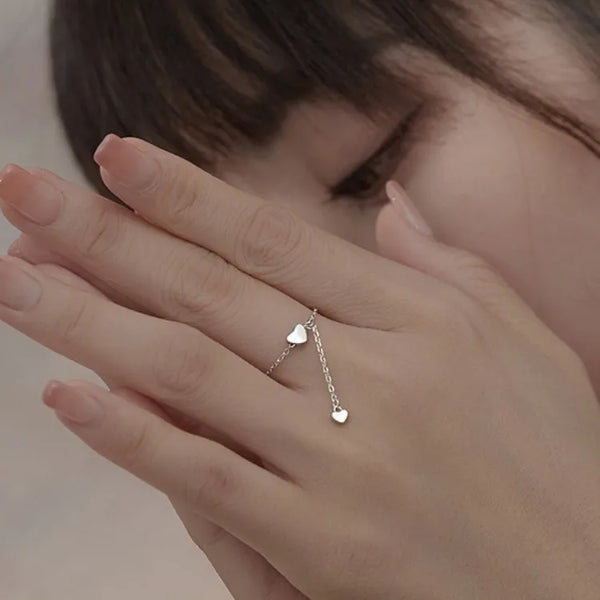 Silver-Plated Heart Ring | Brass