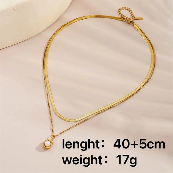 Asymmetric Necklace | Stainless Steel
