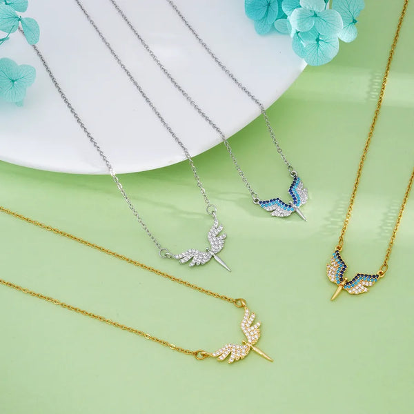 Wings Pendant Necklace | Stainless Steel
