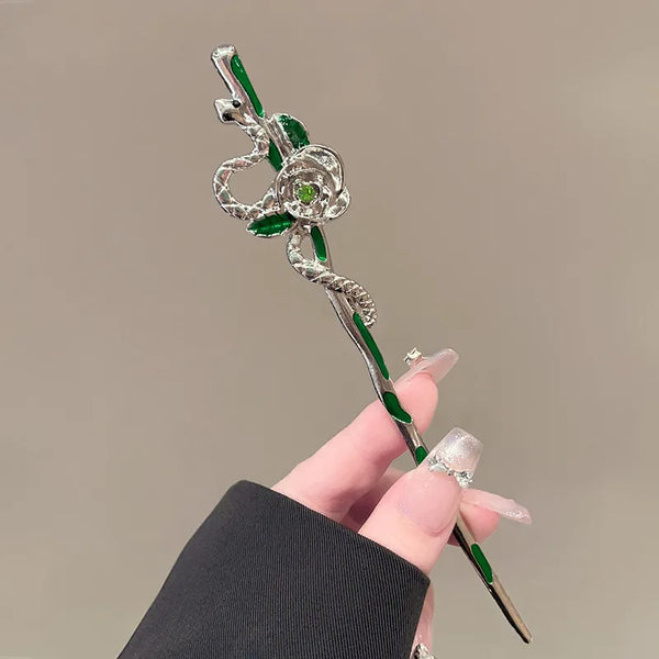 Snake Floral Hairpin Headband | Alloy