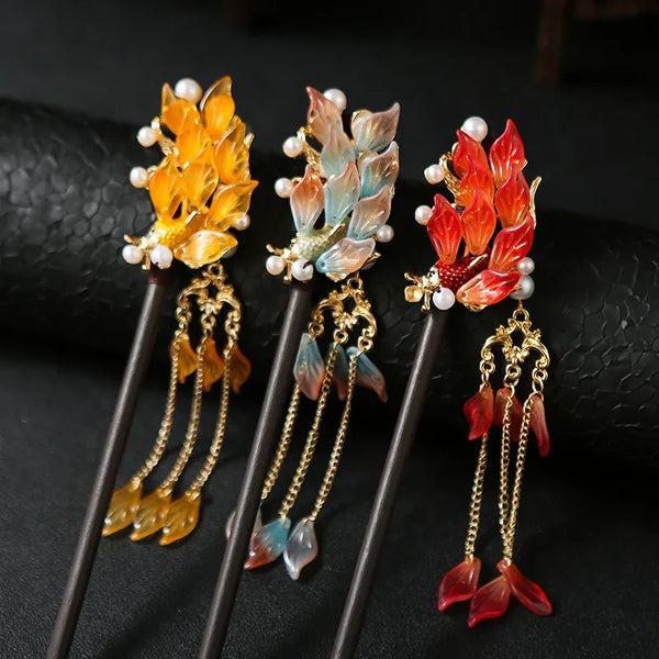 Handmade Floral Hair Clip | Wood