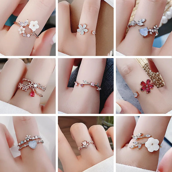 Inlay Floral Ring | Copper
