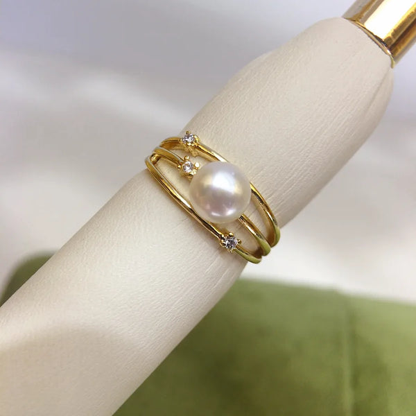 Zircon Freshwater Pearl Ring | Freshwater Pearl