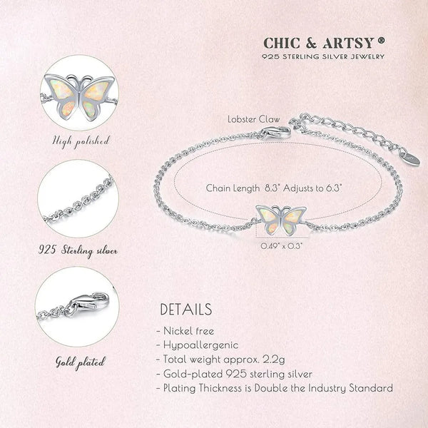 Summer Butterfly Bracelet | 925 Sterling Silver