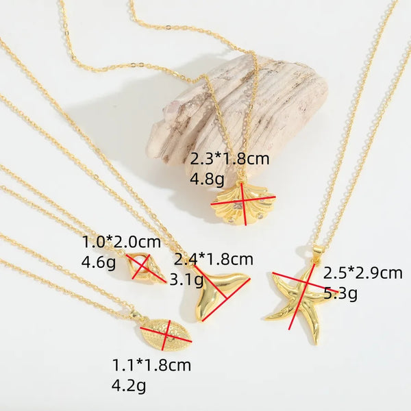 Gold-Plated Celestial Pendant Necklace | Copper