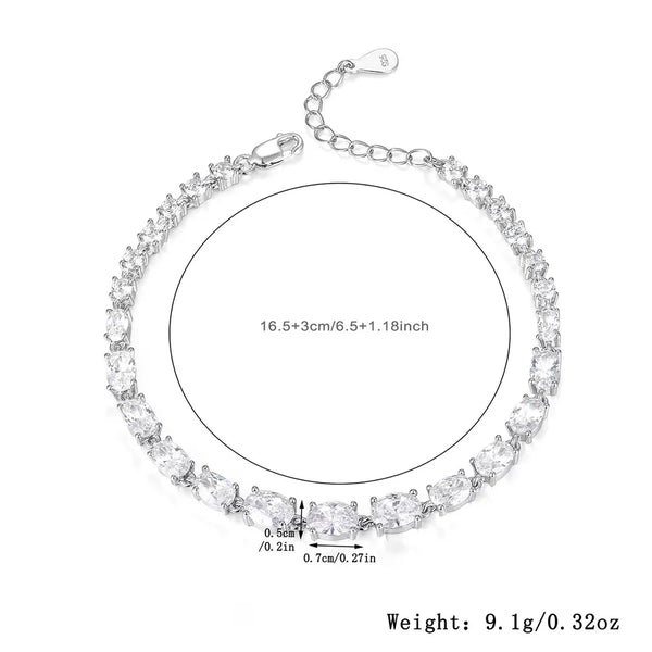 British Zircon Bracelet | 925 Sterling Silver