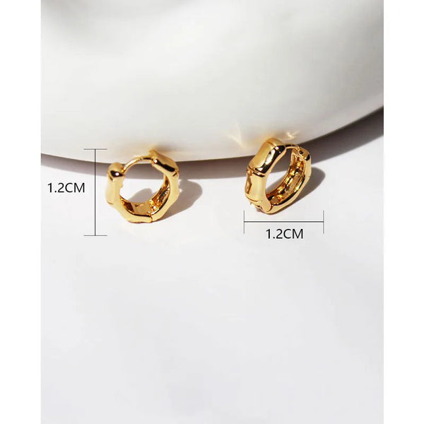 Geometric Hoop Earrings | Copper