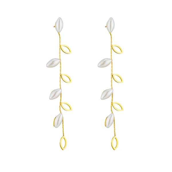 Leaf Drop Earrings | Titanium Steel