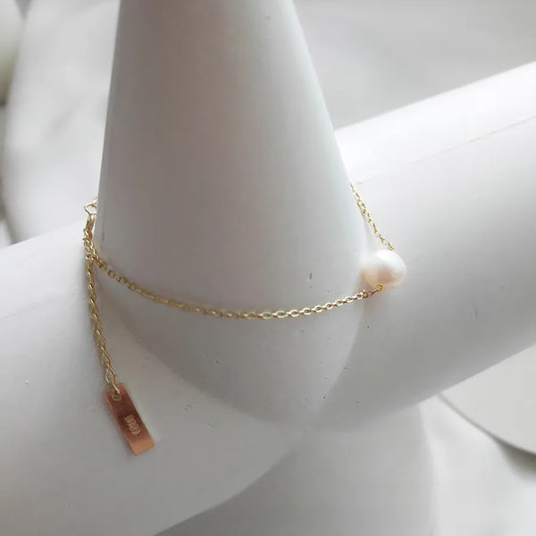 Pattern Freshwater Pearl Bracelet | 925 Sterling Silver