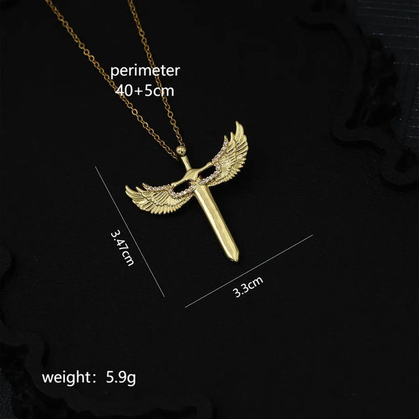 Cross Zircon Pendant Necklace | Stainless Steel