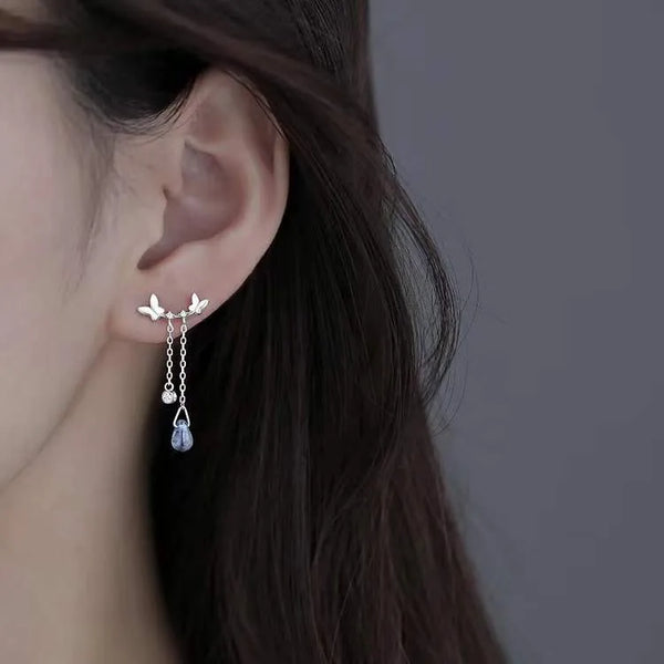 Butterfly Drop Earrings | 925 Sterling Silver