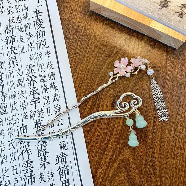 Patterned Floral Hairpin Headband | Alloy