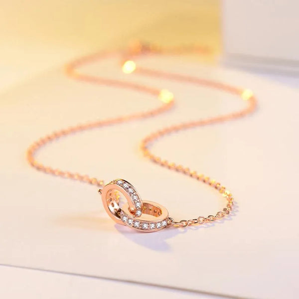 Rhinestone Pendant Necklace | 925 Sterling Silver