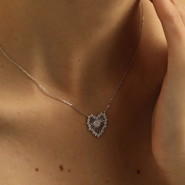 Heart Necklace | Brass