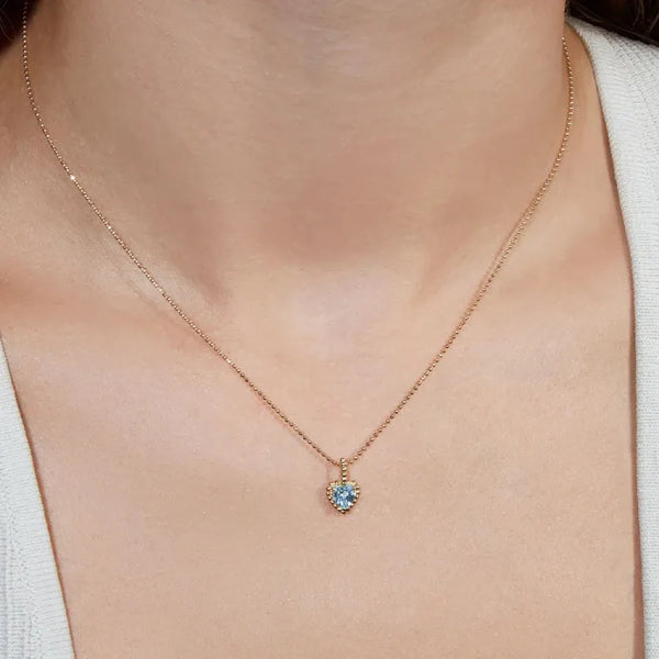 Water Heart Pendant Necklace | Copper