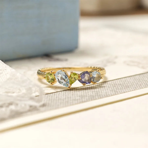 Natural Stone Ring | 925 Sterling Silver