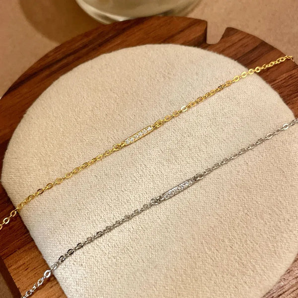 Gold-Plated Rhinestone Bracelet | 925 Sterling Silver