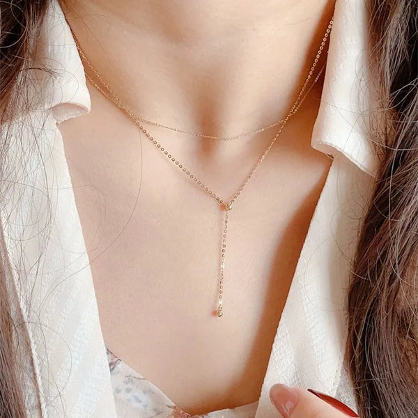 Geometric Artificial Pearl Necklace | 925 Sterling Silver