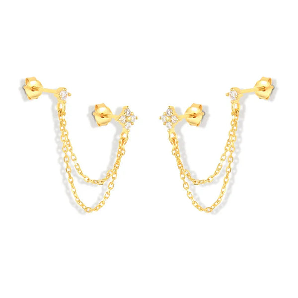 Geometric Stud Earrings | 925 Sterling Silver