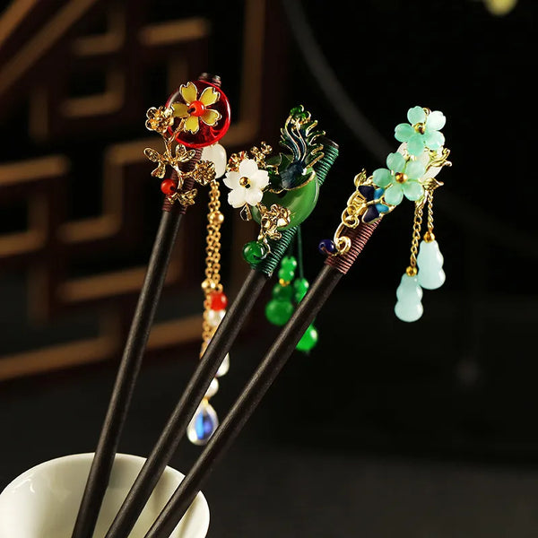 Vintage Floral Hairpin Headband | Glass