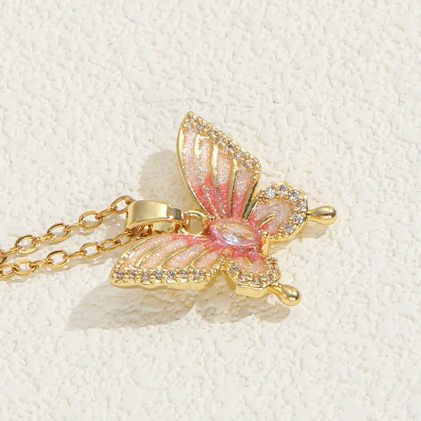 Vintage Butterfly Necklace | Stainless Steel