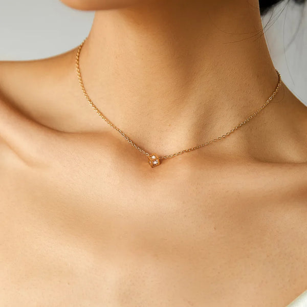 Pearl Pendant Necklace | Copper