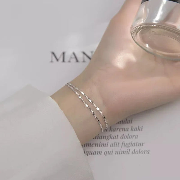 Layer Geometric Bracelet | 925 Sterling Silver