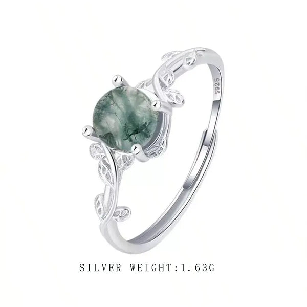 Green Geometric Ring | 925 Sterling Silver