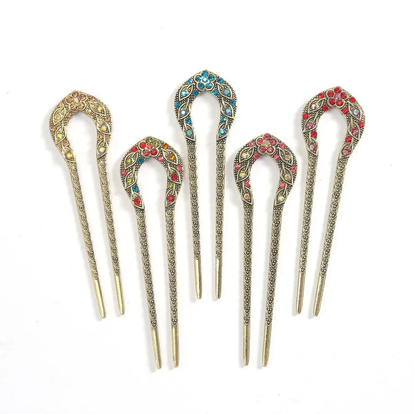 Pink Geometric Hairpin Headband | Alloy