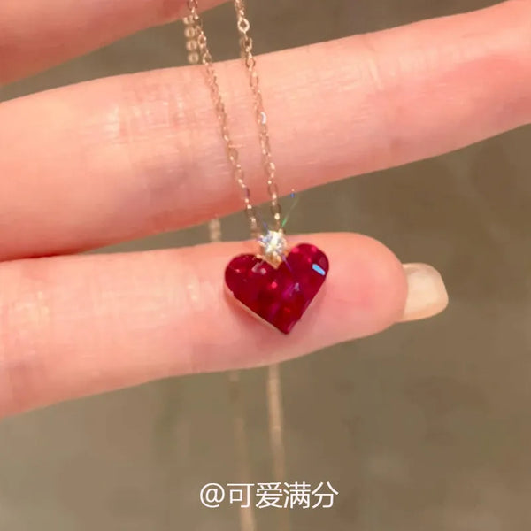 Pink Heart Necklace | Copper