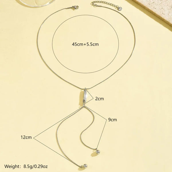 Zircon Snake Necklace | Stainless Steel