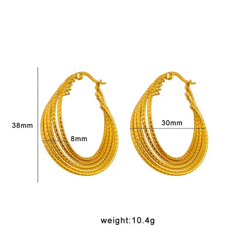 French Geometric Earrings | Stainless Steel