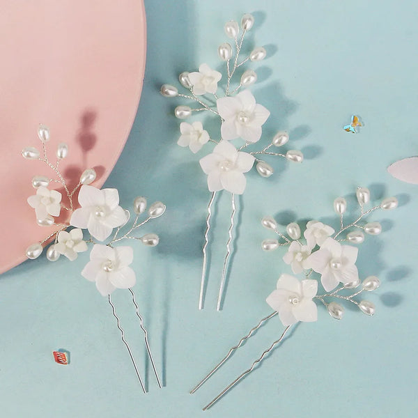 Artificial Pearl Hair Clip | Copper