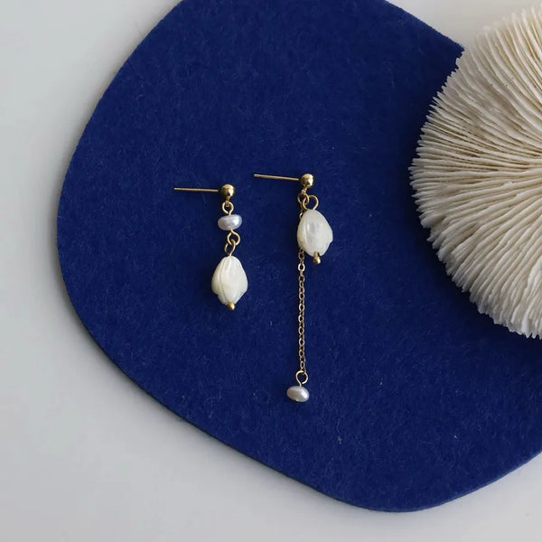 White Freshwater Pearl Drop Earrings | Freshwater Pearl