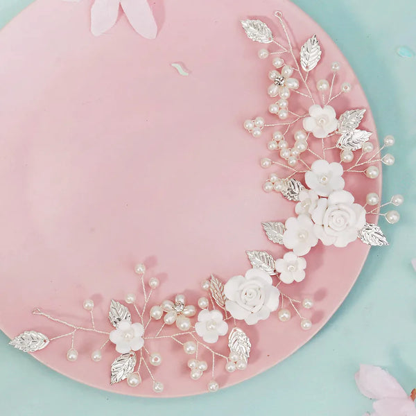 White Artificial Pearl Headband | Pearl