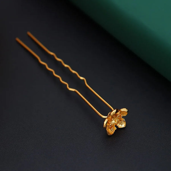Retro Floral Hairpin Headband | Rhinestone