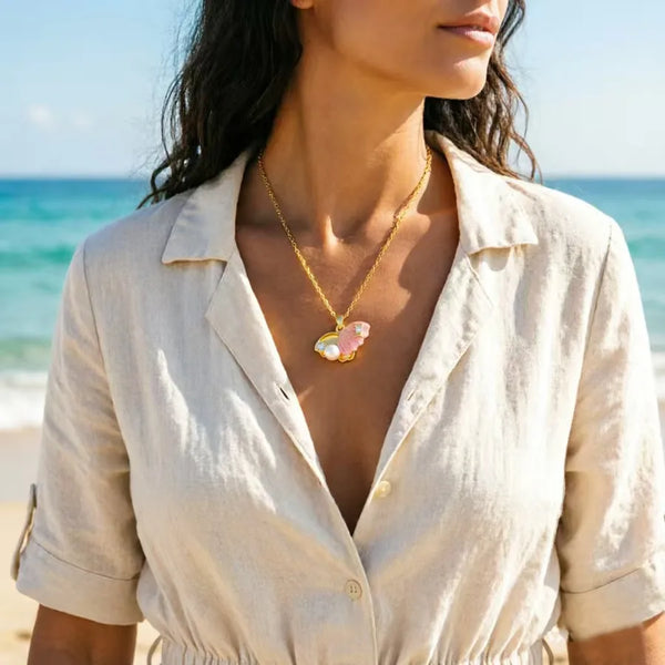 Rhinestone Necklace | Stainless Steel