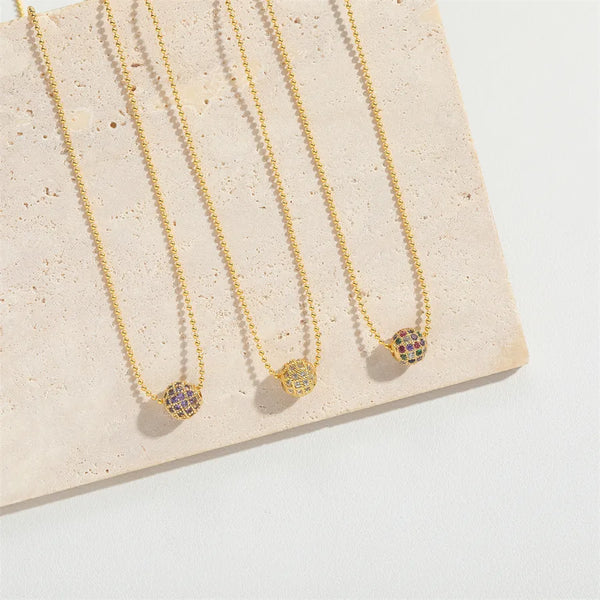 Zircon Pendant Necklace | Copper
