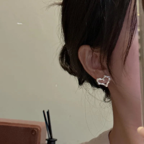 Heart Stud Earrings | 925 Sterling Silver