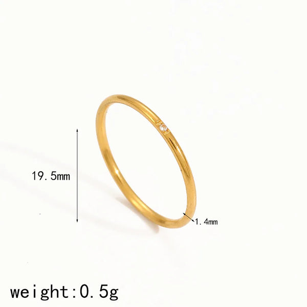 Zircon Ring | Stainless Steel