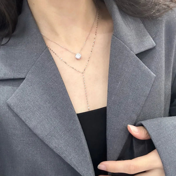 Teardrop Floral Necklace | 925 Sterling Silver