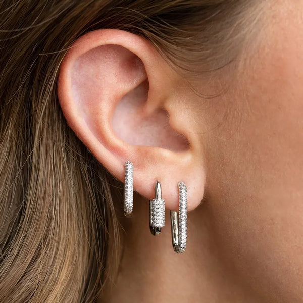 Lady Zircon Hoop Earrings | Copper