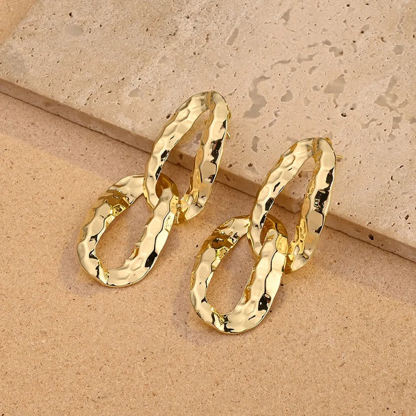 Oval Geometric Earrings | Stainless Steel