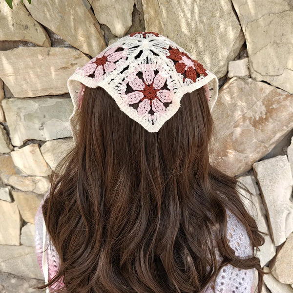 Pastoral Floral Headband | yarn,Knit
