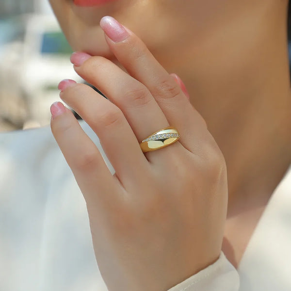 Silver-Plated Moissanite Ring | 925 Sterling Silver