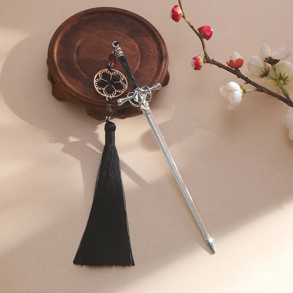 Black Geometric Hairpin Headband | Alloy