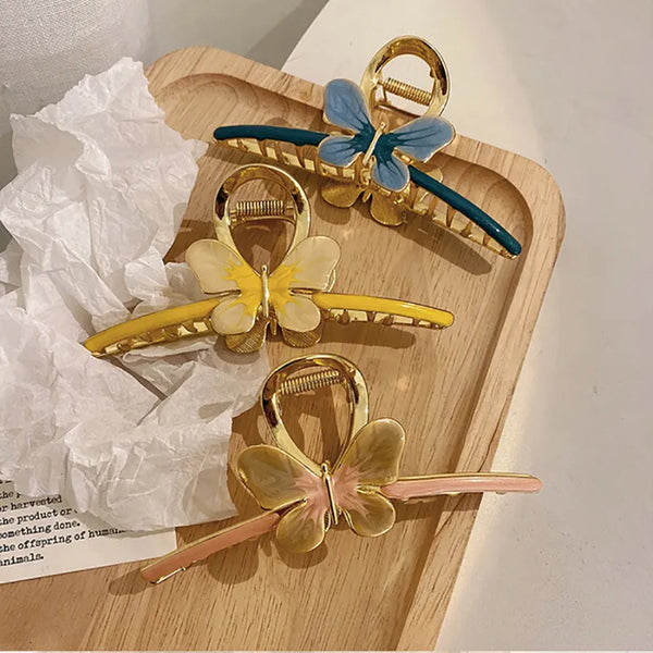 Vintage Butterfly Hair Claw | Metal