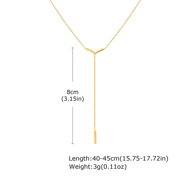 Gold-Plated Pendant Necklace | Stainless Steel
